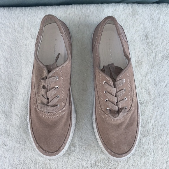 NWOT ALLSAINTS Women Milla Platform Sneaker Leather Suede Dusky Pink Sz 8 /EU 41 - Picture 2 of 10